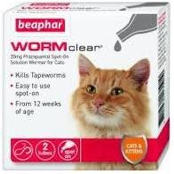 Beaphar WORMclear Spot On for Cats 2 tubes